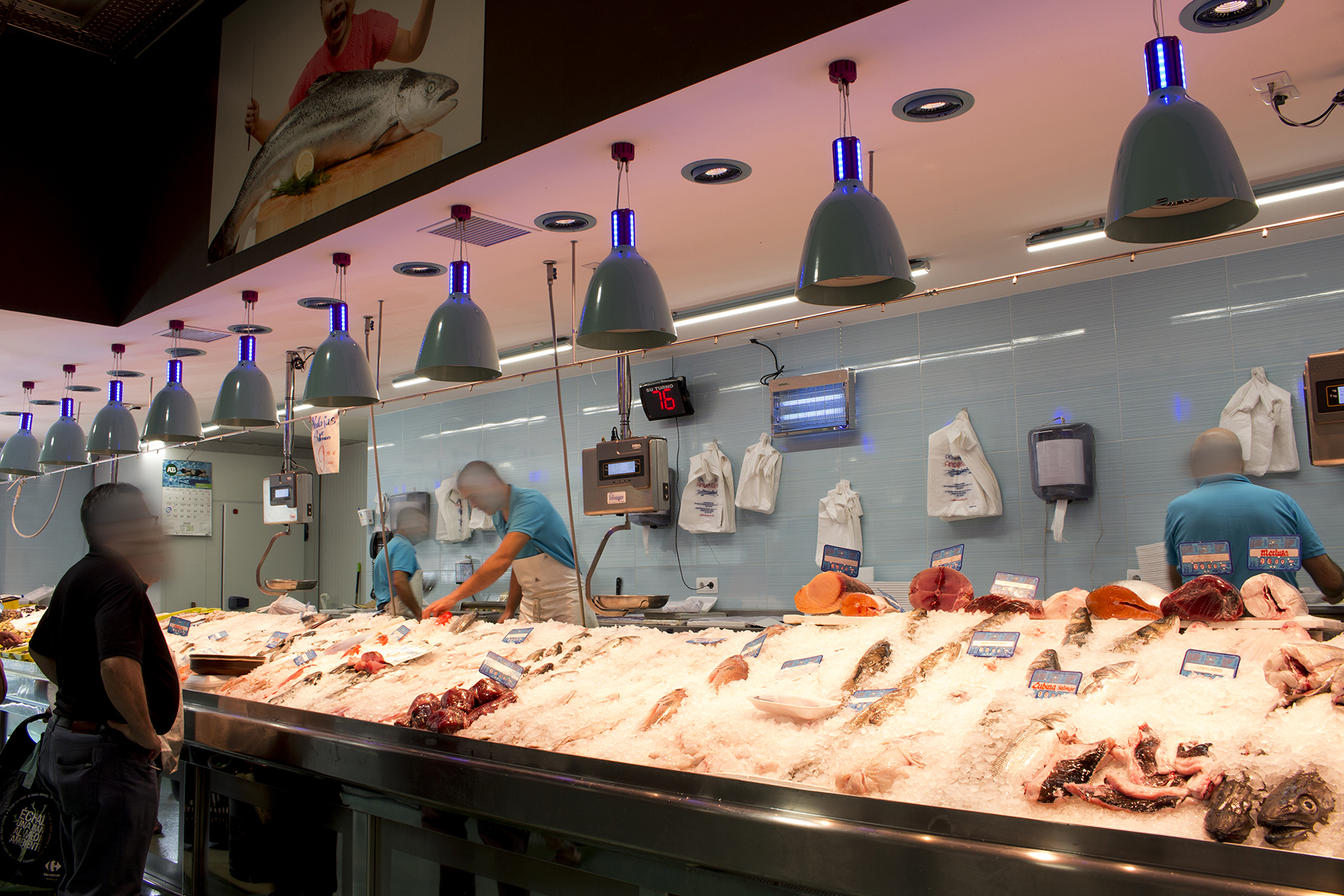 iluminacion para pescadería
